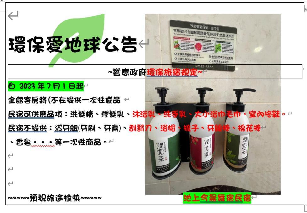 今晨舞宿電梯民宿#禁煙民宿 Chishang Buitenkant foto